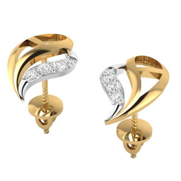 Gold earrings online in india. Gold studs online in India are minute… | by  Kasturi Diamond | Medium