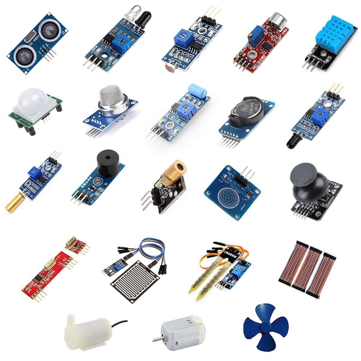 Light Sensor, Heat Sensors, Motion Sensors, Moisture Sensors, and