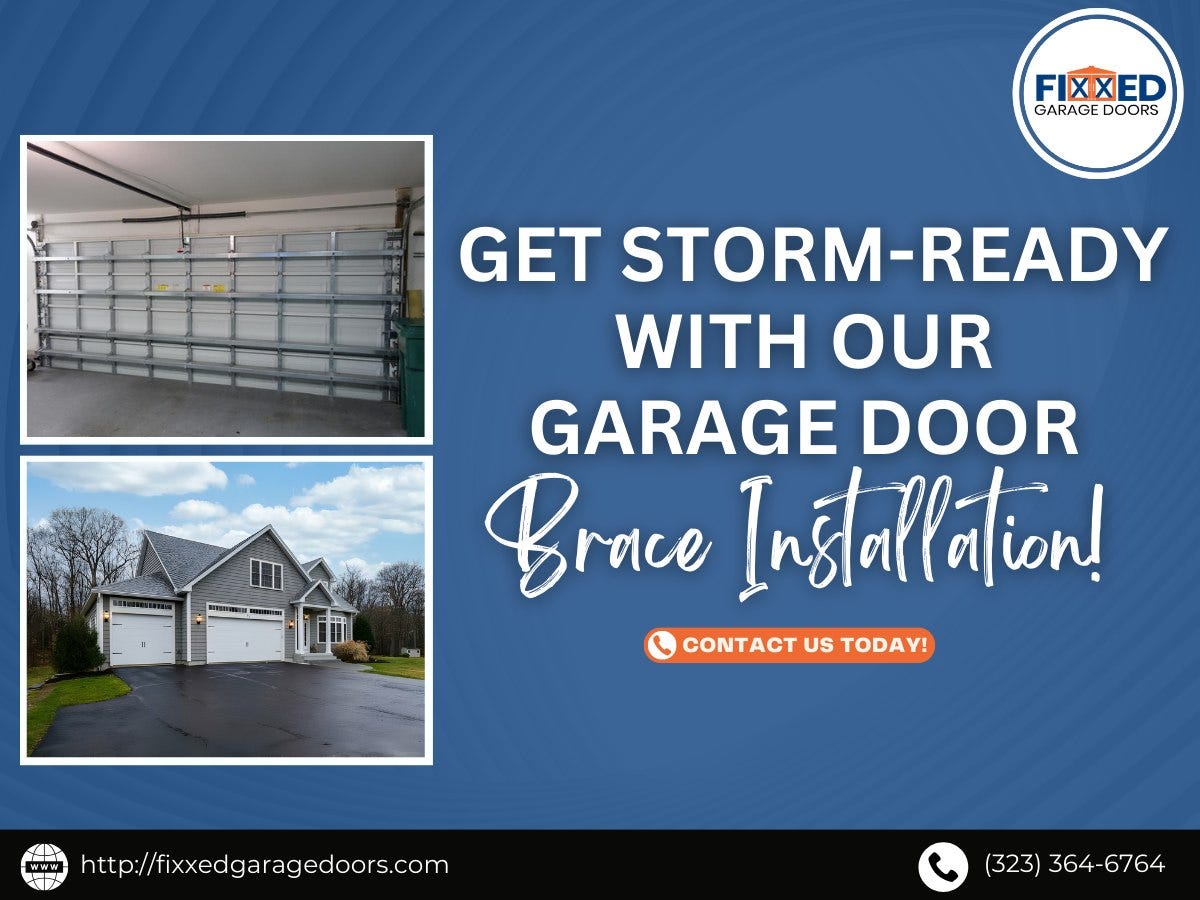 Garage door brace installation — Fixxed Garage Doors Joel C Escol