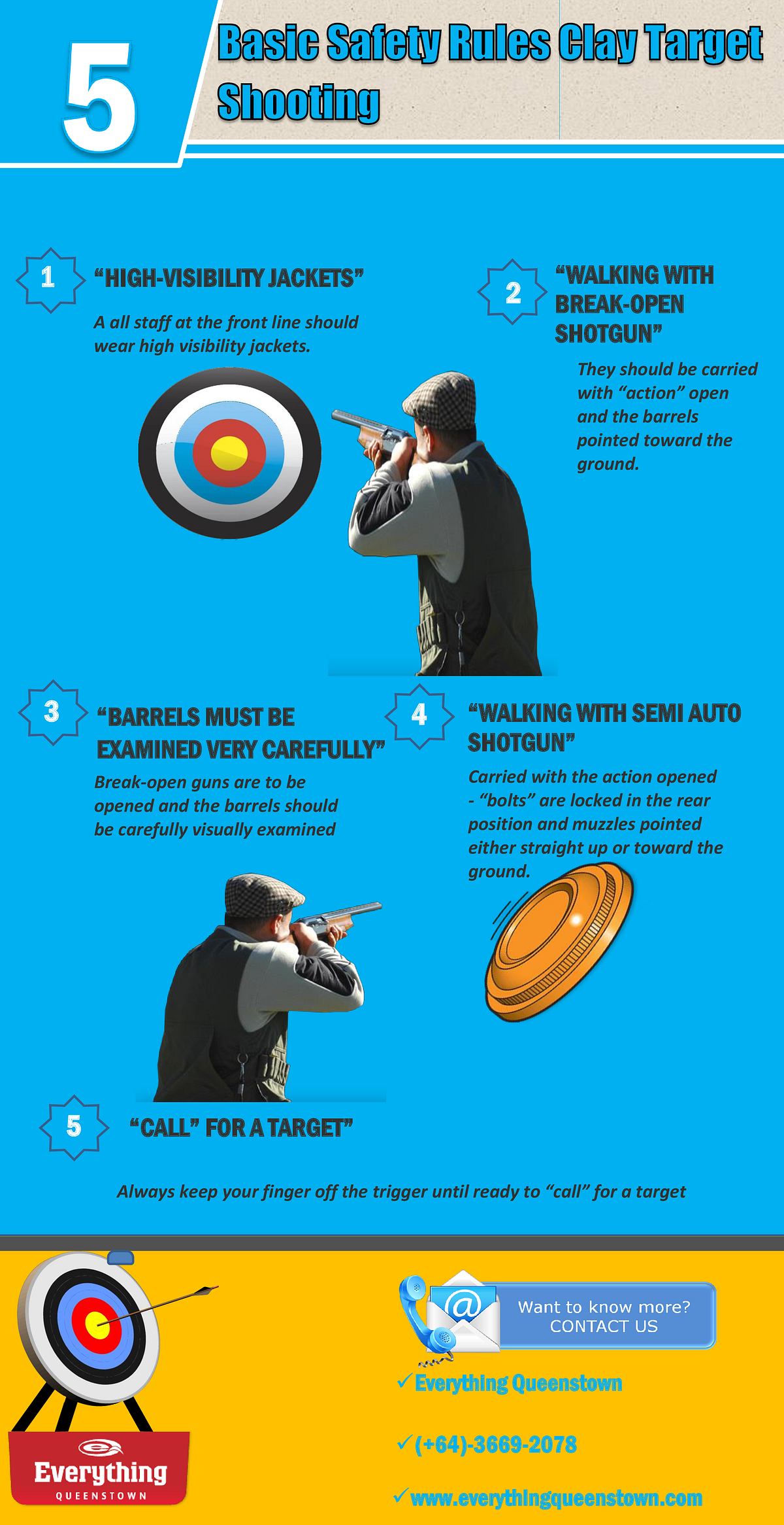 5 BASIC SAFETY RULES CLAY TARGET SHOOTING by Everything Queenstown