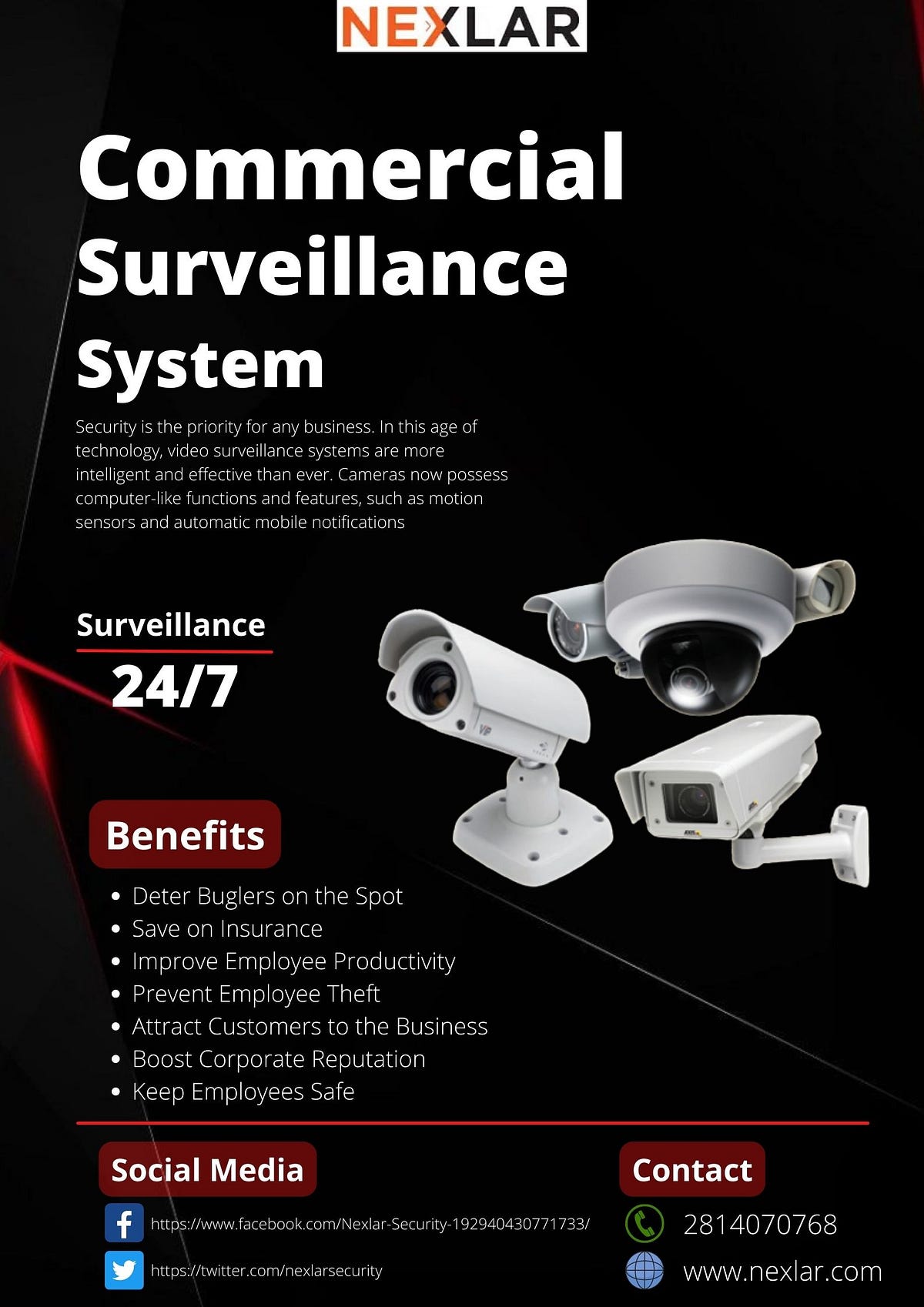 Commercial Surveillance System for your Business Security Nexlar