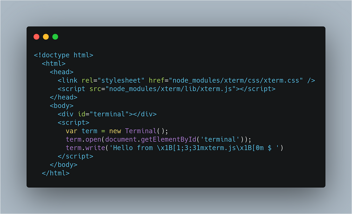 Xterm js Terminal. In this article, I will explain about… | by Edison ...