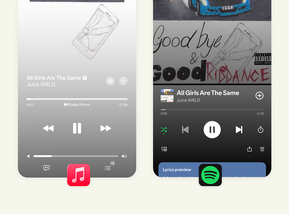 The Design Tug-of-War Between Apple Music and Spotify