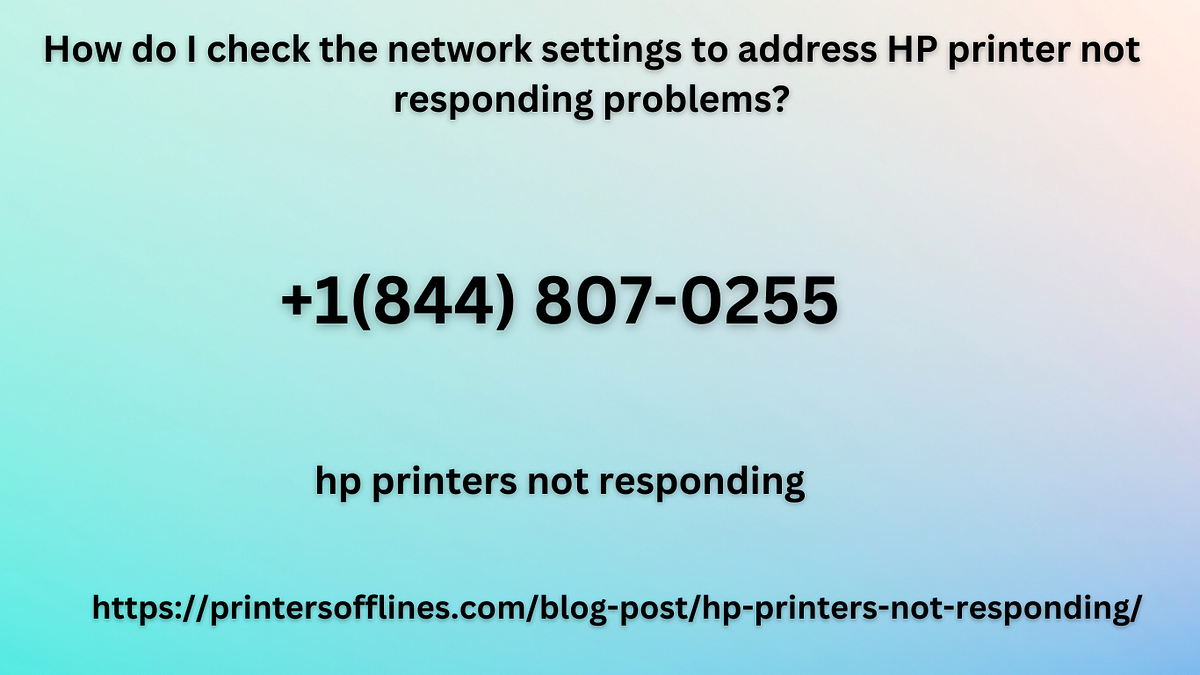 How do I check the network settings to address HP printer not