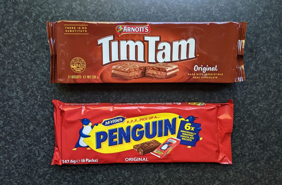 Arnott’s Tim Tams vs McVitie’s Penguin by Corinna Medium