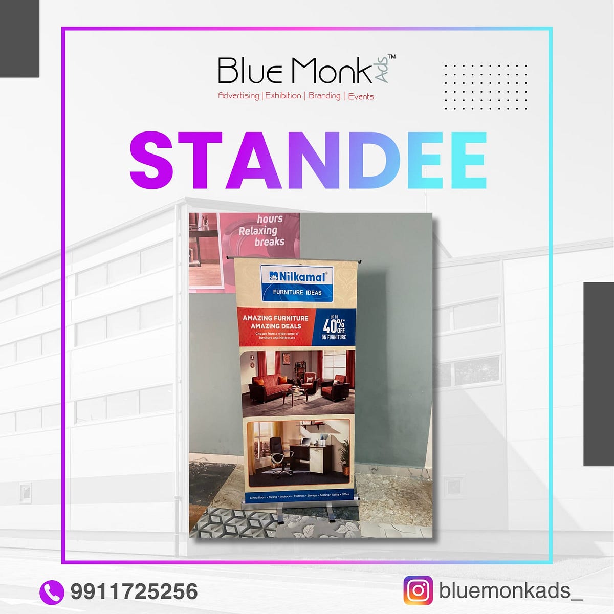 Stand tall with Blue Monk Ads! Elevate your brand with our topnotch