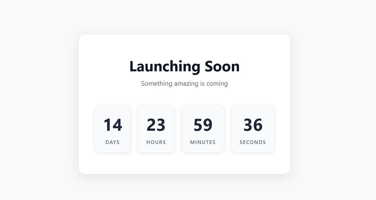 Learn to Build Your First Countdown Timer with HTML, CSS & JavaScript ...