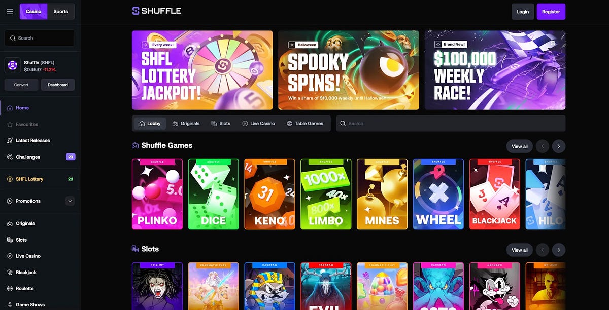 Shuffle.com Crypto Casino Review. 🎰 Shuffle.com — Honest Review of One… | by Gary Simpson | Medium