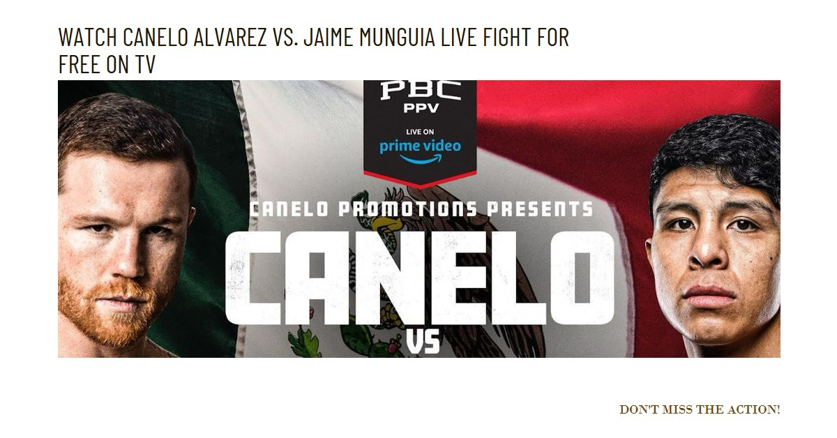 ++STREAMS))*Canelo vs. Munguia Live Fight Free on TV by BeterbievBivol at Riyadh, Saudi