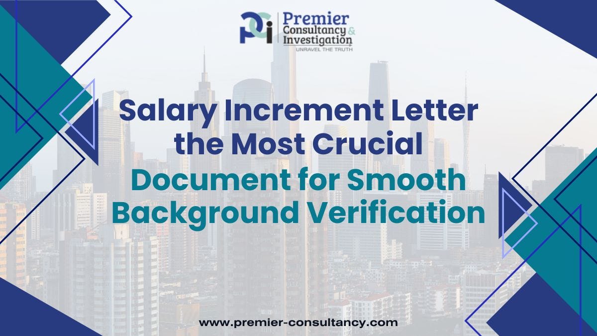 Salary Increment Letter-the Most Crucial Document for Smooth Background Verification Premier