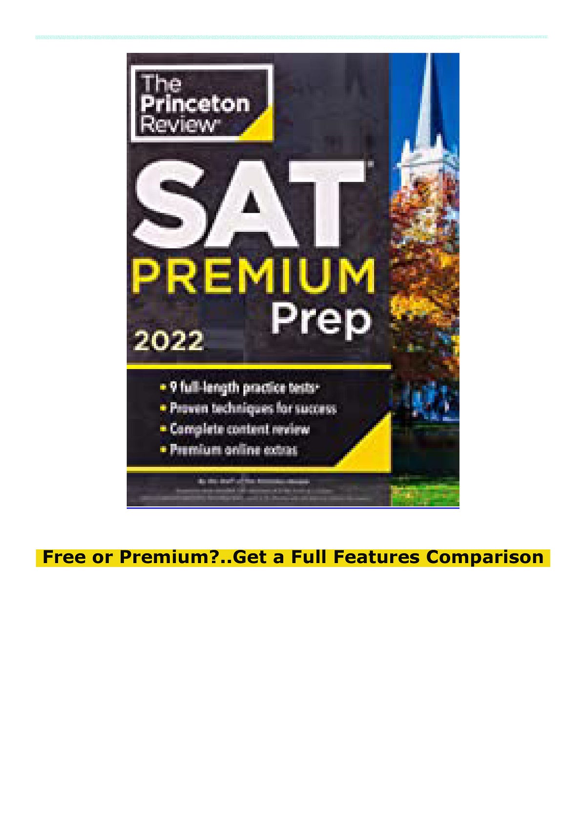 Download [EPUB] Princeton Review SAT Premium Prep, 2022 9 Practice