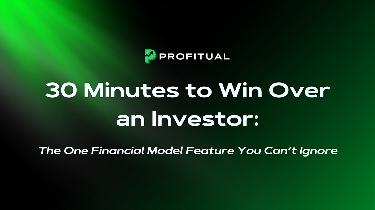 30 Minutes to Win Over an Investor: The One Financial Model Feature You ...