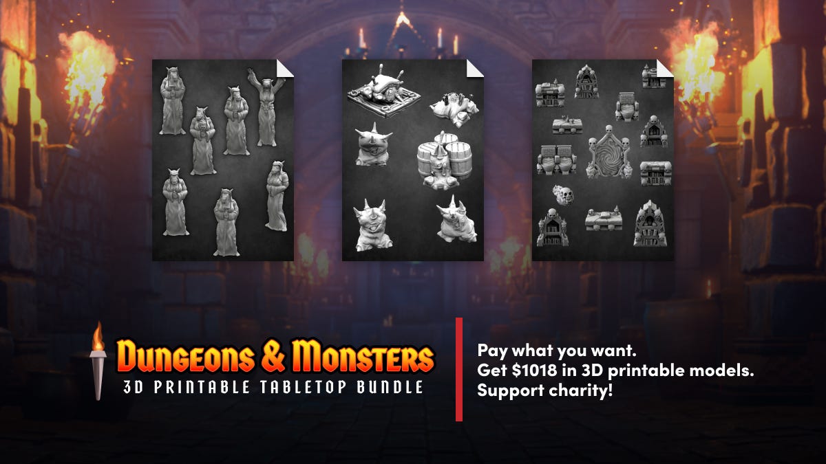 Dungeons & Monsters — 3D Printable Tabletop RPG Bundle - Humble Bundle ...