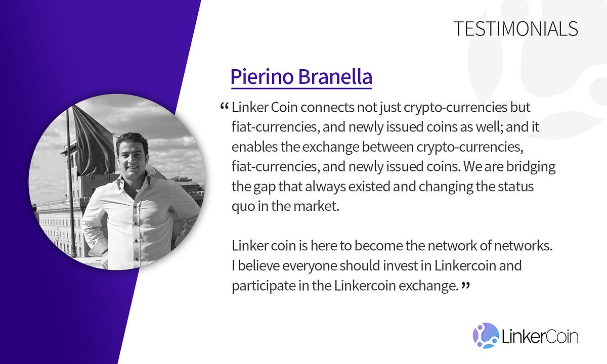 Intruction of Pierino Branella Co-Founder in Linker Coin | by EXNOMY X  LinkerCoin | LinkerCoin | Medium