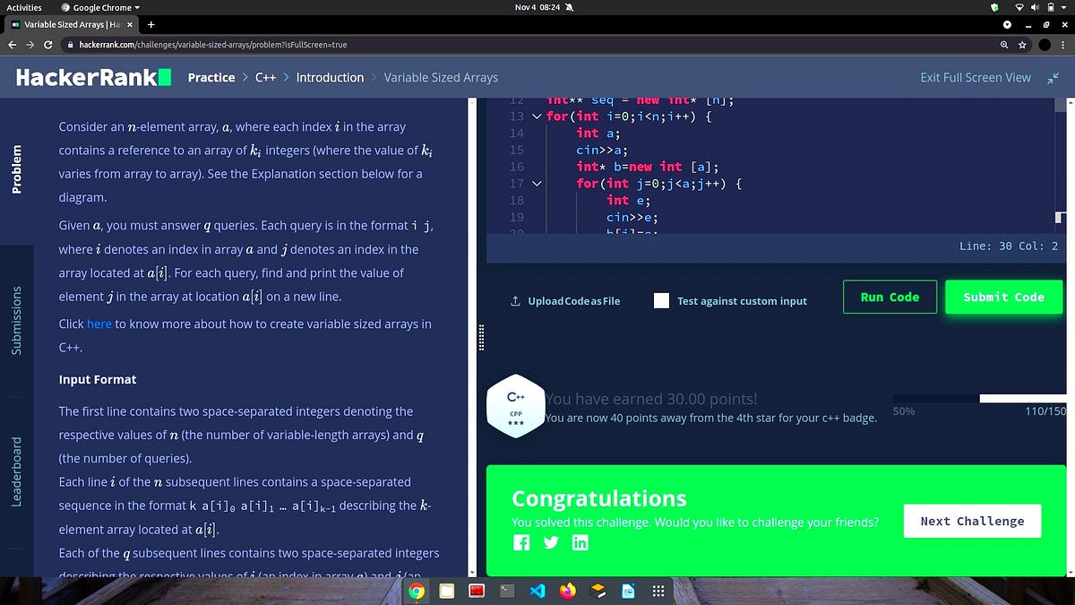Hackerrank Platform :: 1.Start your programming journey, enjoy solving ...