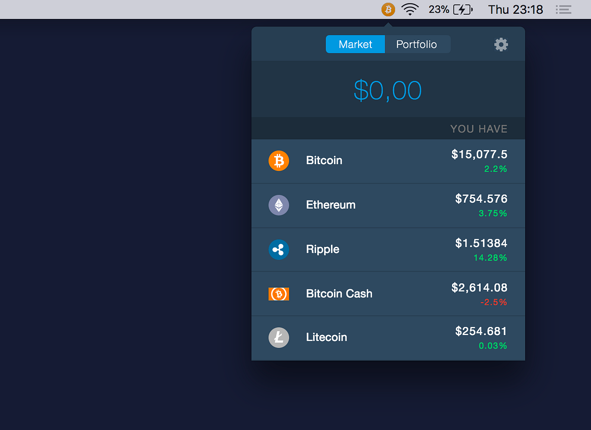 Let’s build a system tray cryptocurrency tracker for Mac using Electron