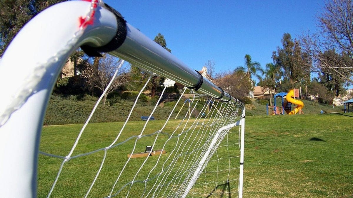 Soccer Goal Net with HeavyDuty Stakes by Tombailey Medium