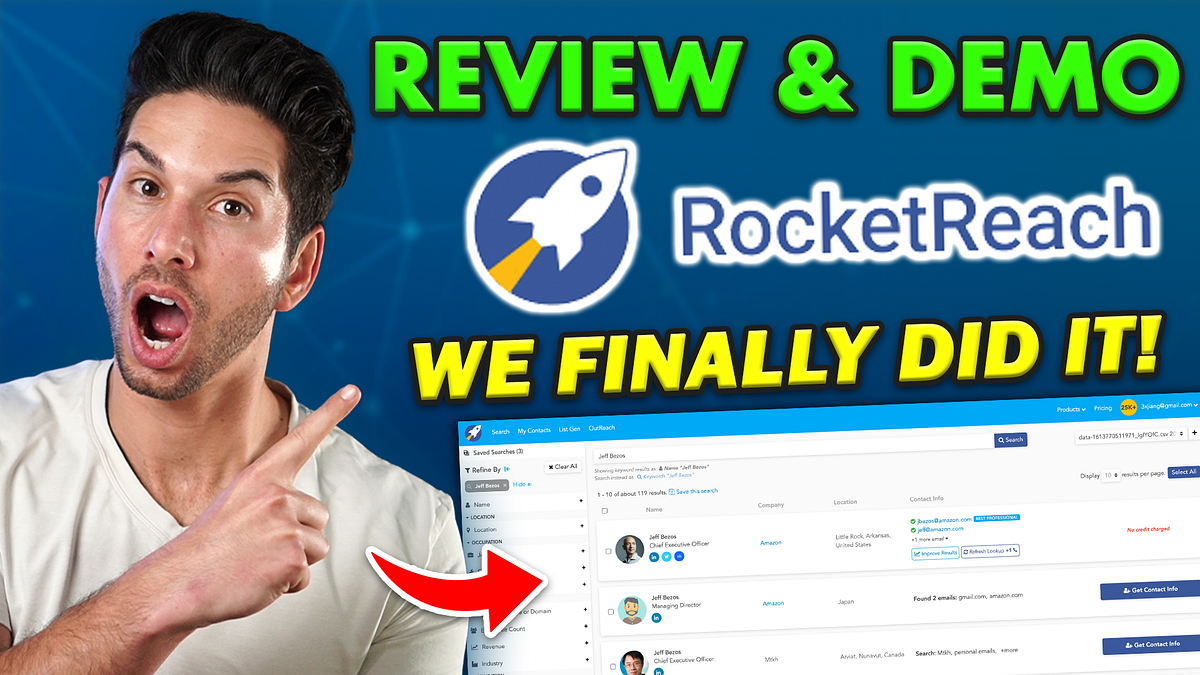 Rocketreach.co Review & Demo How to Use Rocketreach by Jay Feldman