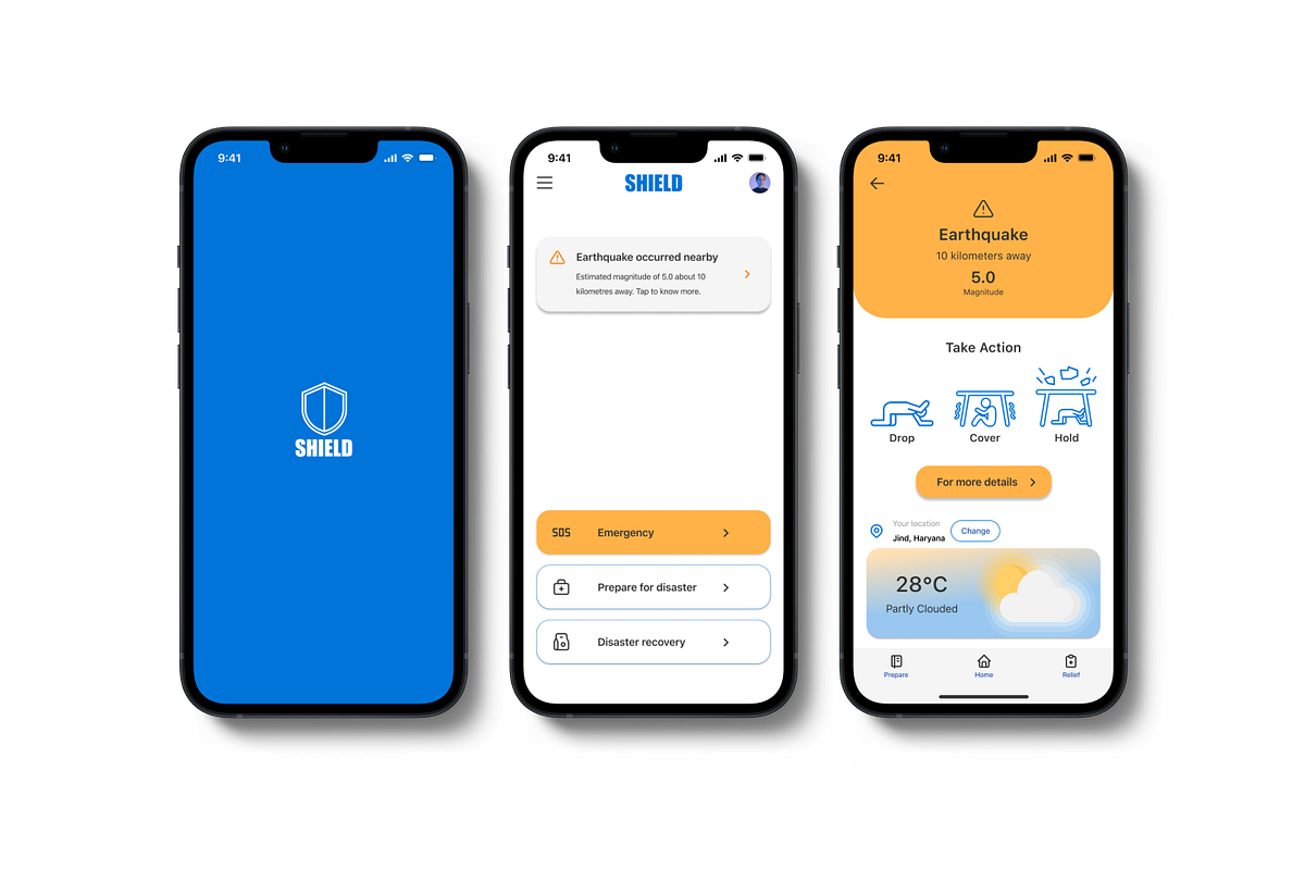 Shield, the disaster management app UI/UX case study, won a Gold Design award in the UI category
