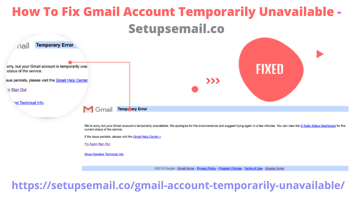 How To Fix Gmail Account Temporarily Unavailable — Setupsemail.co