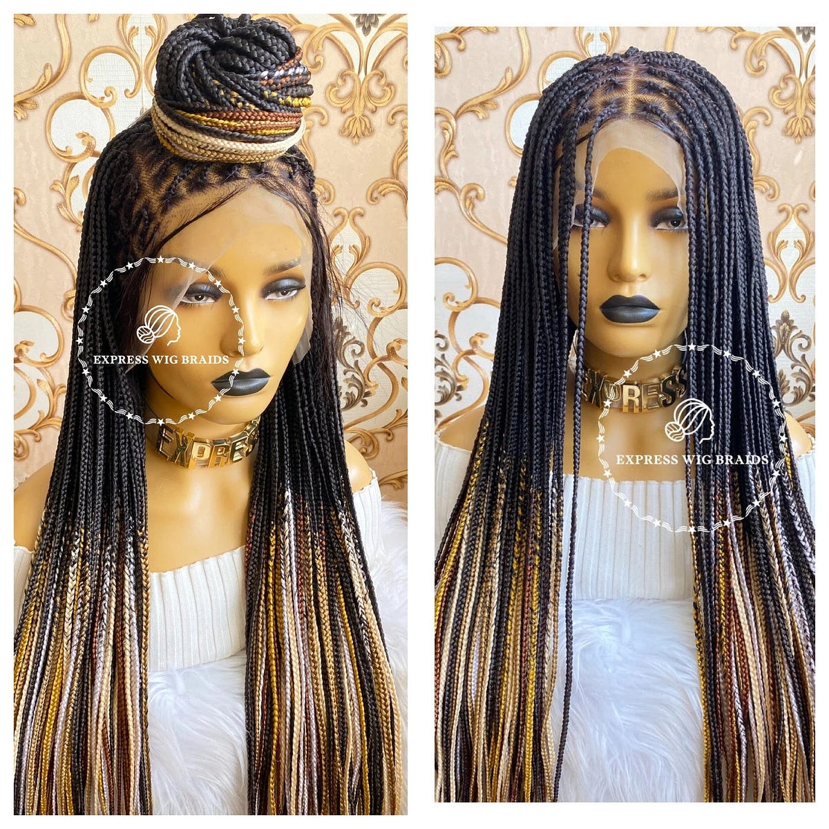 Bohemian Knotless Braids Wig expresswigbraids