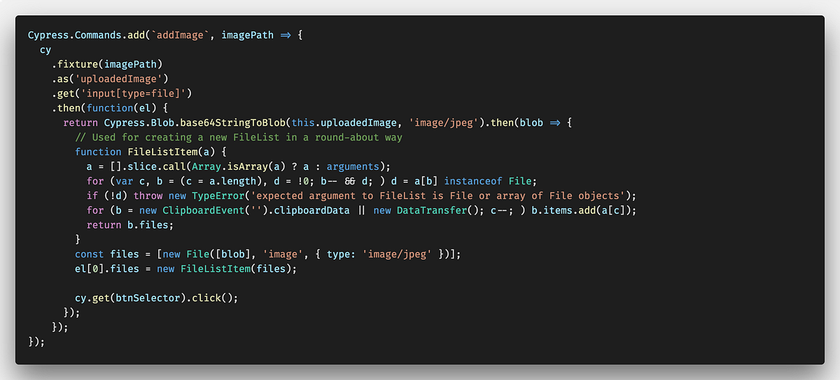 Adding image fixtures in Cypress. My team has recently transitioned ...