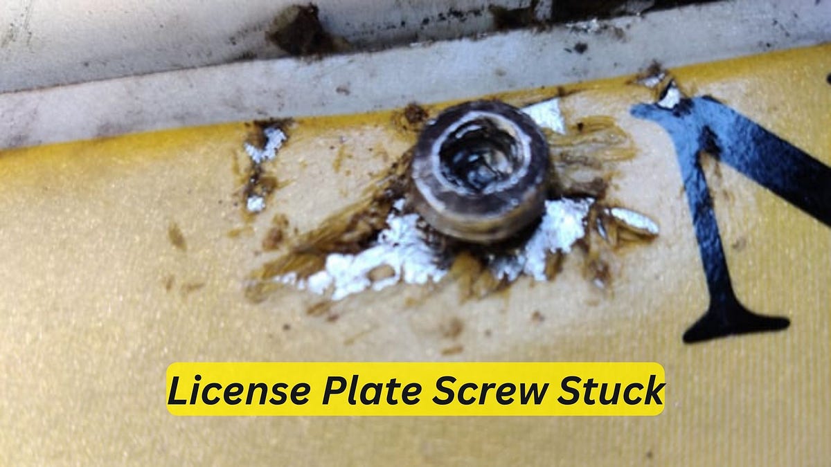 License Plate Screw Stuck Unlock the Secret to Removing a Stubborn Screw by Car Individuals