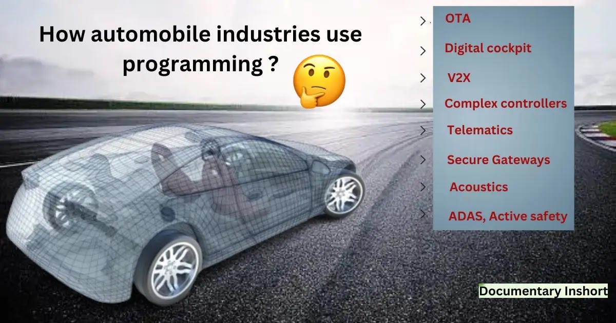 How automobile industry use programming ? - Gouri Mishra - Medium