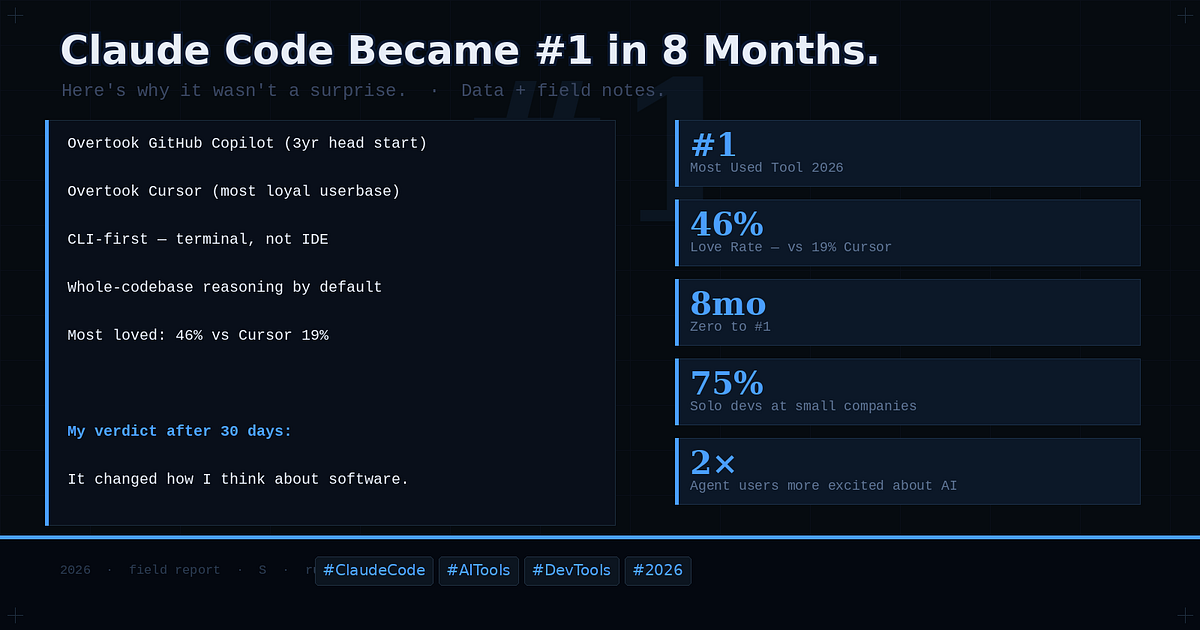 Claude Code Became the #1 AI Coding Tool in 8 Months. Here’s Why I’m ...