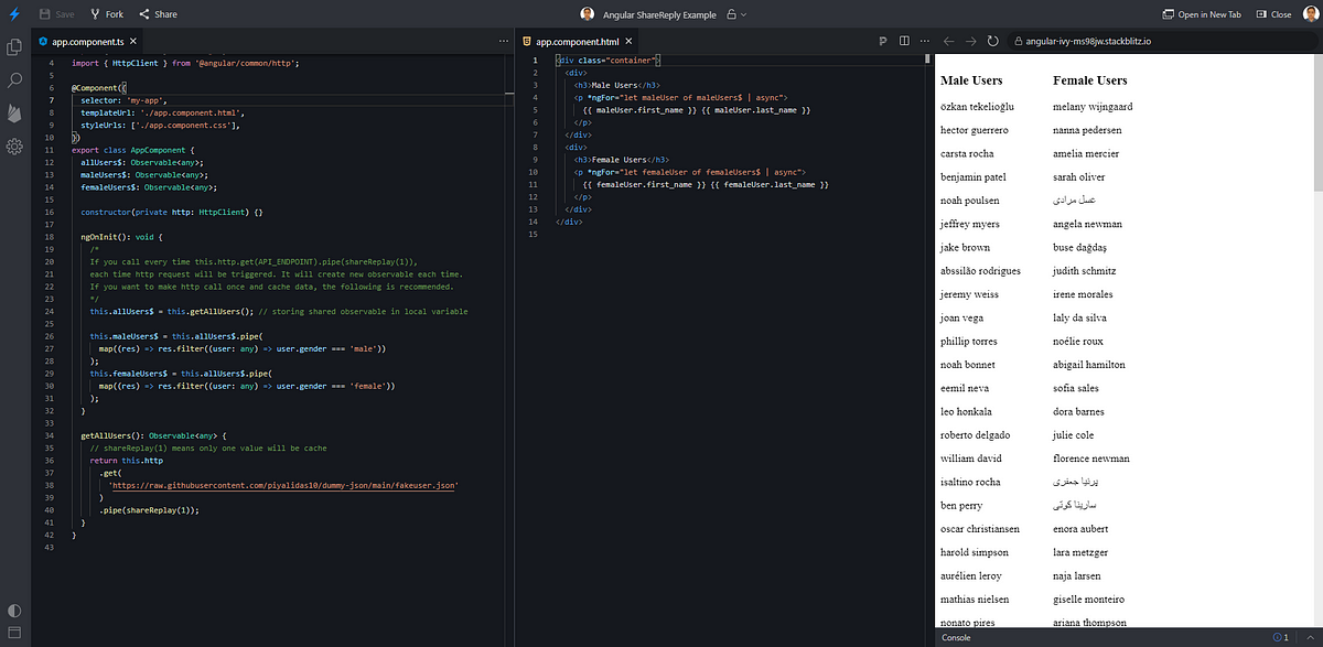 shareReplay of RxJs Realtime example | by Piyali Das | Medium