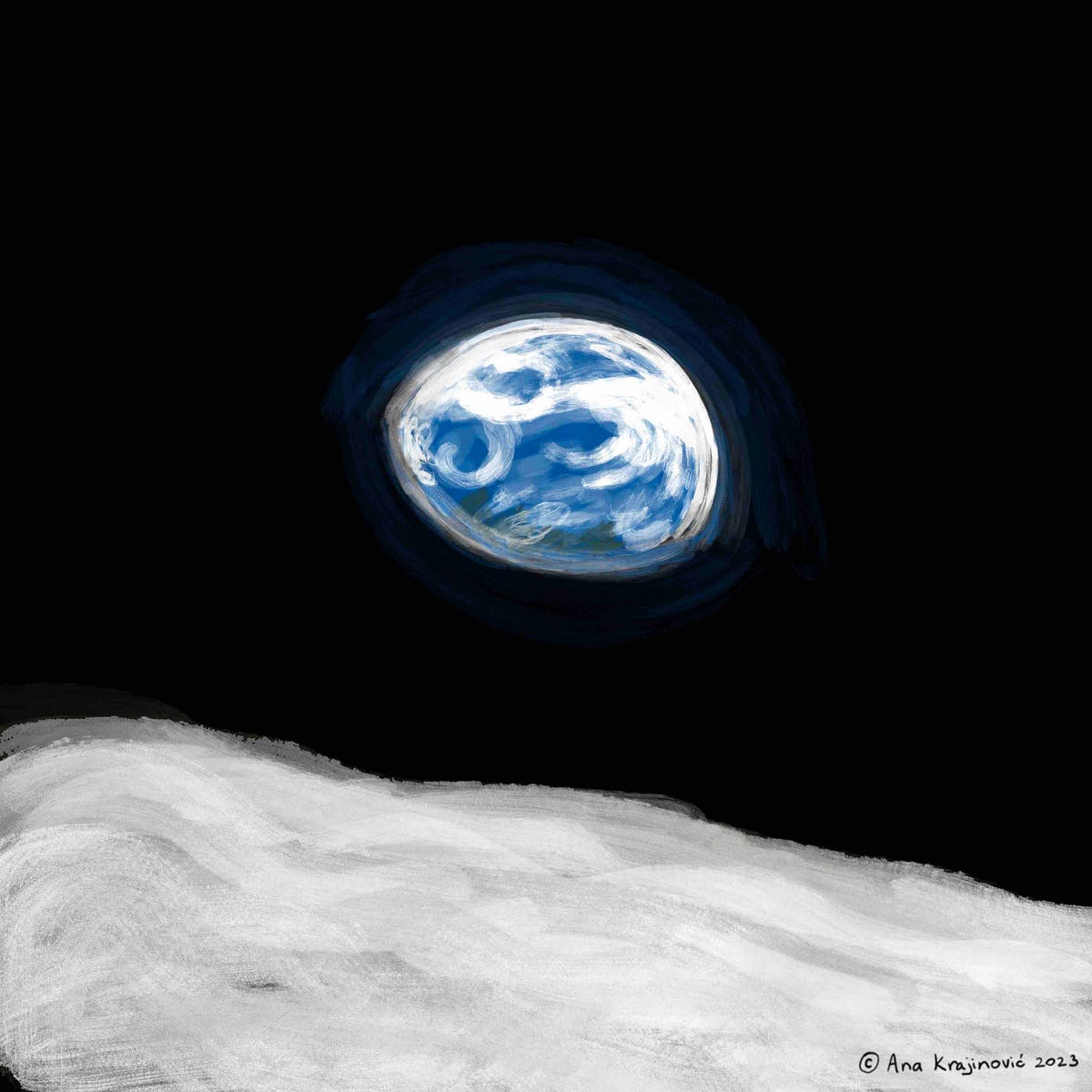 Someone’s Moon. A visual poem about Earth by Ana Krajinovic Bedtime