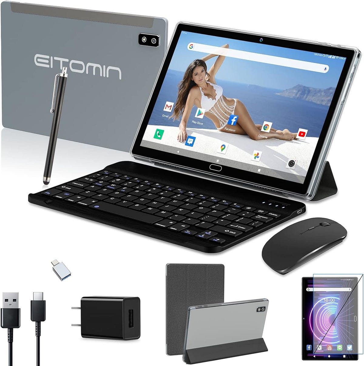 Tablet,2024 Newest Android 13.0 Tablet 10 Inch, 2 in 1 Tablet with