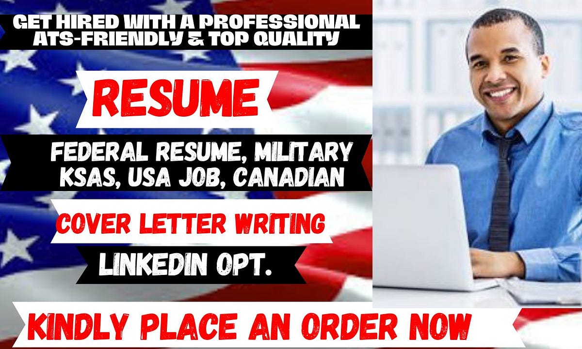 I will write federal resume, USA job, ksa, military, veteran, executive resume writing by