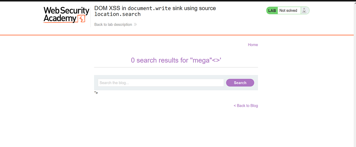 LAB DOM XSS. Hello every one, this is my first… | by 0xBelaL | Medium