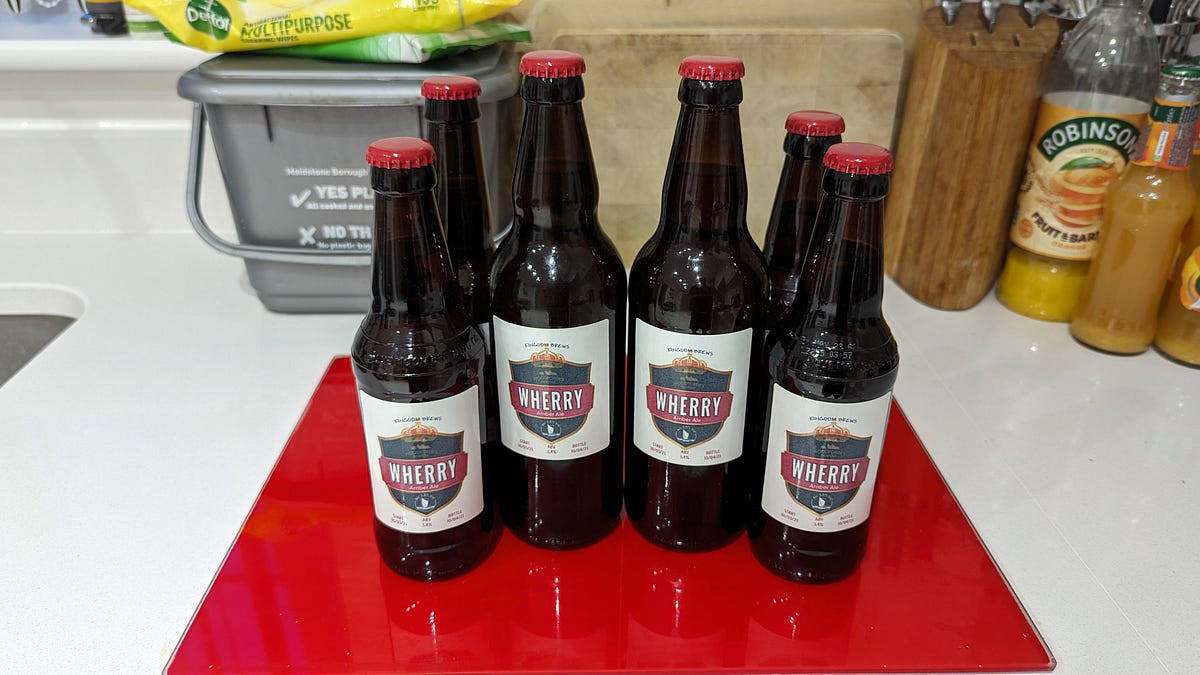 Woodforde’s Wherry Amber Ale. My First Extract Beer Kit by Rob King