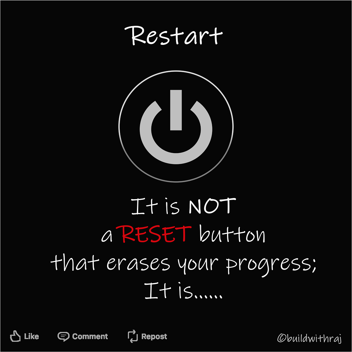 Restart is NOT a Reset.. “Should I start over? But what if I… | by ...
