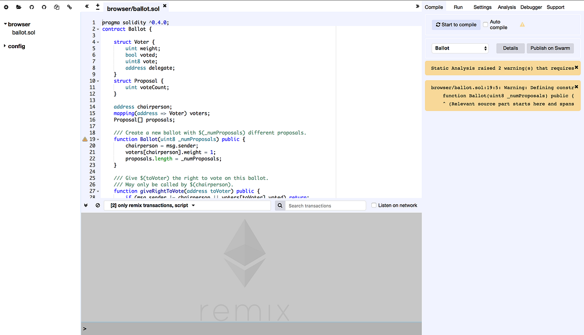 Remix — Solidity IDE. About Teckle (Technology + Tackle =… | by Teckle |  Medium