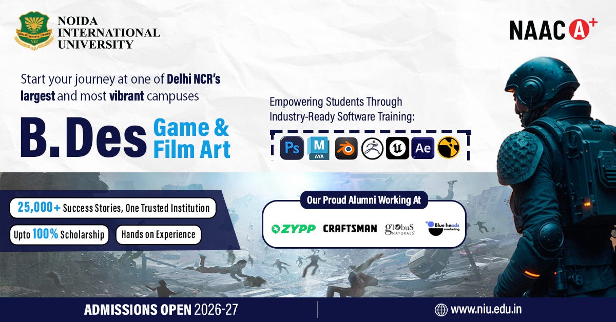 B.Des Game & Film Art Admission 2026 | Noida International University