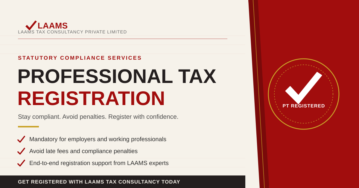 Professional Tax Registration Chennai: Everything Employers and Businesses Need to Know in 2026