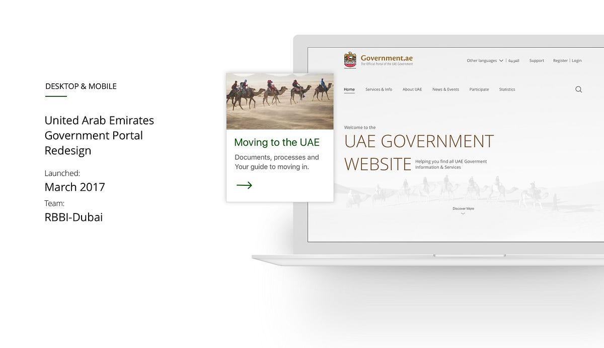 New United Arab Emirates Government Portal — Setting a Regional Standard |  by Motaz Al-Thaher | UX Planet