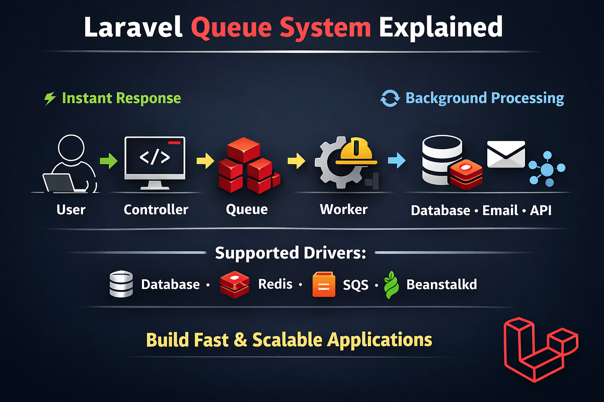 Mastering Queue Systems & Background Jobs in Laravel | by Hasan