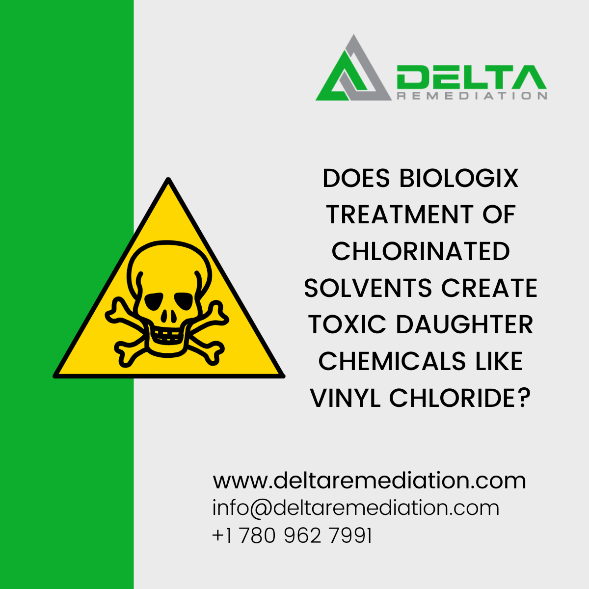 Does BioLogix treatment of chlorinated solvents create toxic daughter