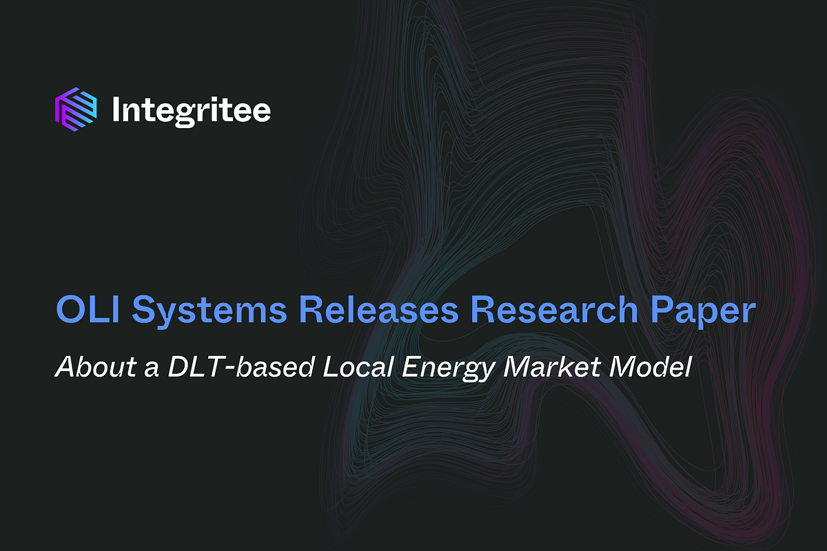 OLI Systems Releases Research Paper about a DLT-Based Local Energy Market Model
