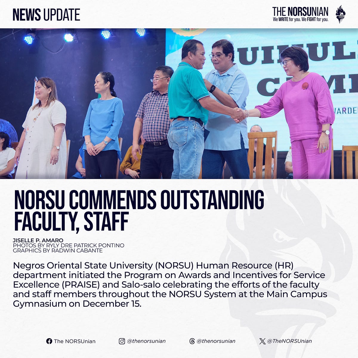 NORSU Commends Outstanding Faculty, Staff | By The NORSUnian | Medium