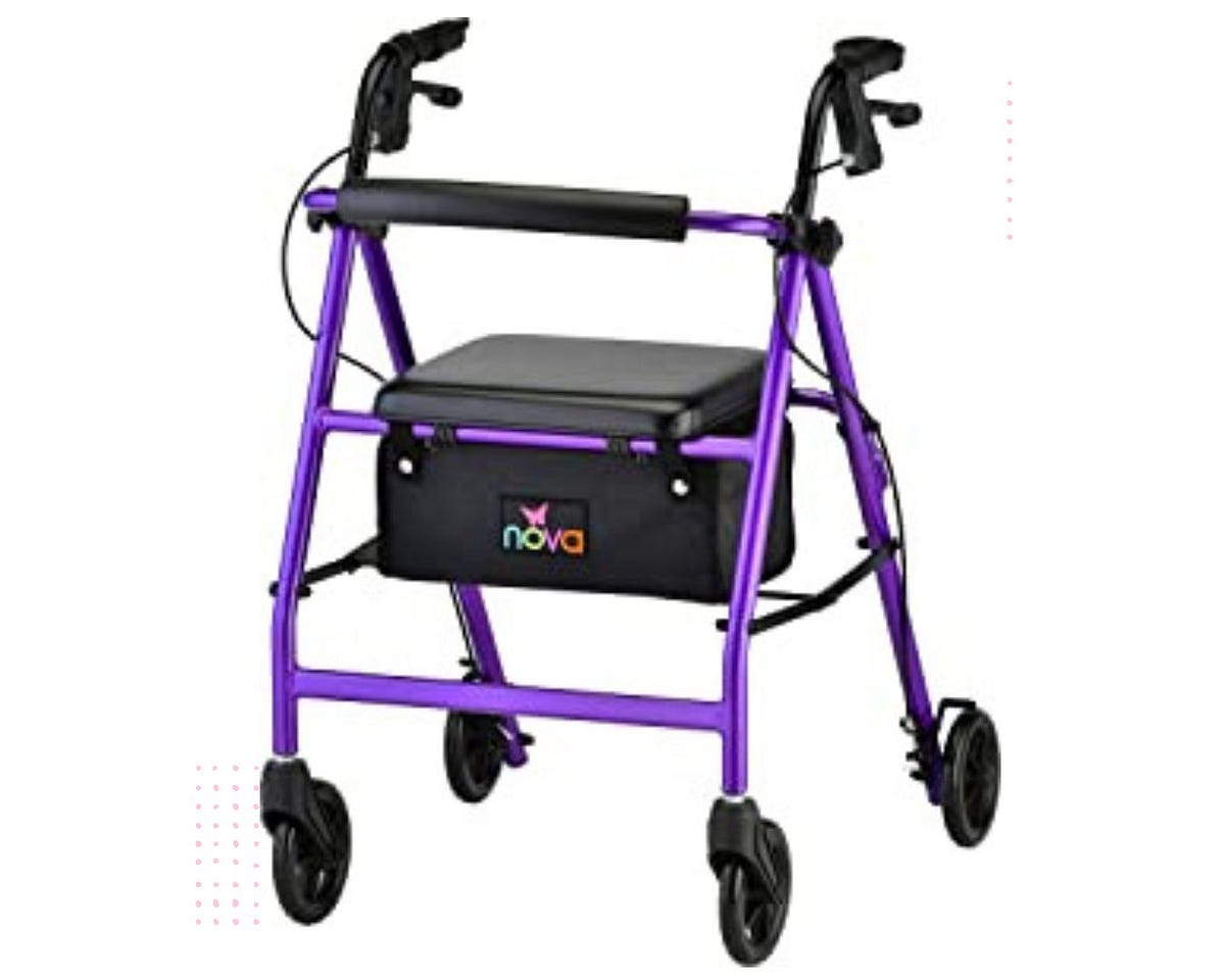 Nova Vibe 6 is a great rollator walker. Accurate Goods Medium