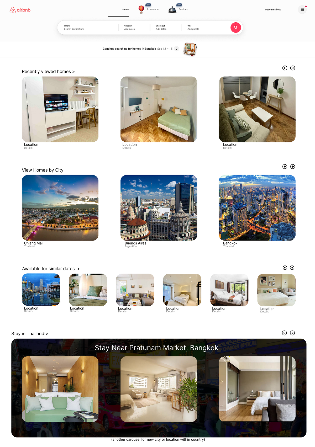 UX/UI Project: Redesigning Airbnb’s Home Page | by M. Cheema | Medium