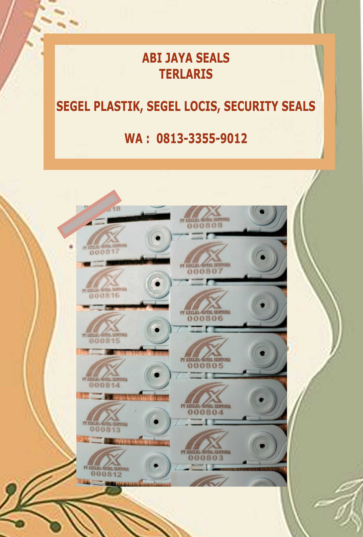 Distributor Security Seals Terlengkap Di Jakarta Barat, WA 08133355