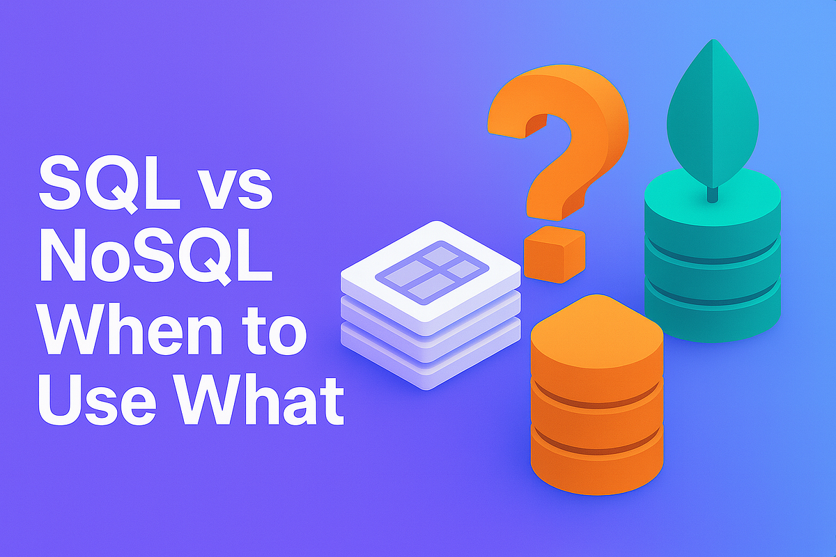 SQL vs NoSQL: When to Use What. Choosing the Right Database for Your ...