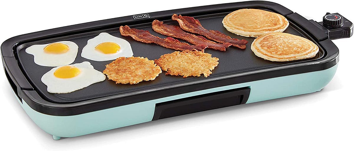 Dash Everyday Nonstick Deluxe Electric Griddle with Removable Cooking Plate  ..