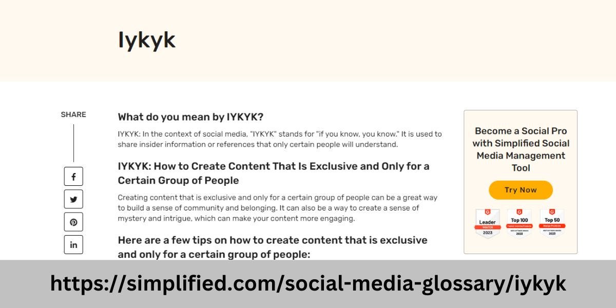Unraveling the Definition of IYKYK in the Social Media Glossary   Simplified Unravel the meaning of IYKYK in the social media glossary with  Simplified. Discover how this acronym serves as a nod